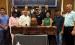 St. James Parish officials unveiled the model of the U. S. Capitol bonfire which will be built on the levee and burned on Christmas Eve, bringing unprecedented attention to St. James Parish during the holiday season. Also pictured are Kenny Berthelot, Tor