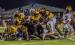 St. James ball carrier Xavier Johnson fights for yards last Thursday against St. Charles Catholic. Photo by Oliver Hooker