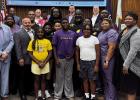 Pictured above are members and players with the Gramercy Tigers youth football program. The Tiger organization will also receive funding from St. James Parish to purchase necessary equipment. The Cooperative Endeavor Agreement also requires the Tigers to 