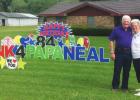 Last Saturday Neal and Lois Poché sat in lawn chairs as family members decorated their family vehicles and did a drive by Happy Birthday/Easter celebratory parade in honor of Neal’s 84th birthday. Family Gets Creative To Celebrate A Special Birthday And Easter