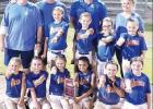 Pictured left to right standing: Jimmy Teague, Damian Melancon, Jason Troxclair, Tanya Teague. Middle row: Jerzie Troxclair, Maysen Hymel, Abby St. Pierre and Sage Falgoust. Kneeling: Brynnan Melancon, Layla Price, Karen Milazzo, Brea Boe, Riley Martin an Article Image Alt Text