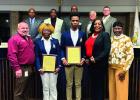 ACT HIGH SCORES: Paige Williams and Erron Hickerson, Jr., members of the St. James Parish Youth Advisory Commission, were recognized by the St. James Parish Council for scoring a 30 on their ACT test. Hickerson, who served as Advisory Commission President ACT HIGH SCORES: Paige Williams and Erron Hickerson, Jr., members of the St. James Parish Youth Advisory Commission, were recognized by the St. James Parish Council for scoring a 30 on their ACT test. Hickerson, who served as Advisory Commission President