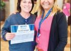 Rachel Lasseigne, Medical Technologist and MaryEllen Pratt, CEO SJPH 2023 Employee Of The 2nd Quarter