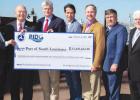 Pictured L-R: Port of South Louisiana Commission Chairman D. Paul Robichaux, U.S. Maritime Administrator Admiral Mark H. Buzby, U.S. Senator Bill Cassidy, U.S. Congressman Garret Graves, Louisiana Senator Gary Smith, Port of South Louisiana Commission Tre U.S. Department Of Transportation Maritime Administrator