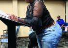 Darlene Riley speaks to the Lutcher Aldermen about hurricane damage and blight in the Town. Former Lutcher Alderwoman Addresses Board About Blight