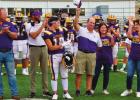 Former Lutcher High head football coach Tim Detillier was honored last Friday during halftime of the Lutcher vs Berwick game. Coach Tim retired in 2016 after coaching high school football for 38-years (25 years at Lutcher and six seasons at St. Charles Ca E.D. White’s Stingy Defense Poised