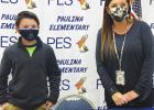 Pictured is Samuel Spears, 3rd grade student, and Mrs. Angela Veron serving as news anchors along with Mrs. Abby Baker, producer of the PES Morning Show. Extra, Extra, Read All About It!