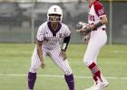 Blair Ursin celebrates after getting safely to second base. Lady Bulldogs Take Down Three-time Defending Champion To Win Softball Championship; Freshman Blair Clement Puts Up Performance Of A Lifetime
