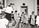 Communion at St. James Catholic Church in 1955.