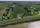 This drone photo shows residential homes on Hargis Street, Pleasant Hill Street, Romeville Street and Rome Park Street. The sugarcane fields above the residential area is currently designated residential/future industrial by the St. James Parish Land Use 
