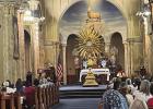 St. Michael Church altar adorned with the 14 ft. Monstrance. Photo by Nicole Reynaud St. Micheal Church Shines As Host Of First Ever Féte Dieu Du Mississippi