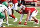 Sully Laiche (#55) ready to attack an opposing offensive lineman during last Saturday’s 24-6 victory. Photo by David Dufresne