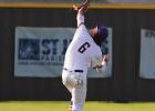 Lutcher’s pitching and offense often gets much of the credit and attention, but the Bulldog defense has been lights out the later part of the season. Above second baseman Jaryn Darr chases down a ball hit into shallow right and makes a great catch for a Bulldogs Go Through Iowa To Get To Sulphur
