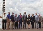 Pictured L-R: PSL Commissioner Stanley Bazile; LA Senator Edward Price; LA Senator Gary Smith, Jr; PSL Commissioner D. Paul Robichaux; PSL Commission Chairman Ryan Burks; PSL CEO Paul Matthews, PSL Commissioner Katie Klibert, LA DOTD Multimodal Commerce C Port Of South LA Dedicates Two