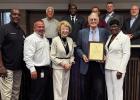 PARISH HONORS LONG-SERVING VACHERIE PHYSICIAN: The St. James Parish Council last week honored Vacherie Physician Dr. Roland Waguespack, Jr. for his many years of service as a medical doctor in the Vacherie area. Dr. Waguespack has been a doctor for more t