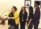 St. James High Beta Club Sponsor Kyrie Arceneaux introduces two of her students to the St. James Parish School Board. Caiden Bergeron will test in Science and Mia Rothman will compete for her fiber arts project at the national Beta Club Convention in Sava School Board Opposes State Providing Public Dollars For Private School Tuition