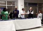 The St. James Parish Democratic Party Executive Committee (DPEC) sponsored a candidate forum last week and pictured above are several candidates seeking election to the St. James Parish School Board. From left are Tori Bazile (School Board, District 6), B