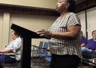 Lutcher resident Roxie Batiste addresses the Lutcher Mayor and Board Aldermen during a special meeting on the budget. Lutcher resident Roxie Batiste addresses the Lutcher Mayor and Board Aldermen during a special meeting on the budget.