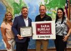 East St. James Farm Bureau staff (from left) Jennifer St. Pierre, Blane Brignac, Bryant Richard and Cassie Moran. The St. James Parish Economic Development Board named East St. James Farm Bureau Business of the Month. and the agricultural community. Manag