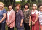 From left to right: Pamela Louque - 2nd Vice President, Mary Kliebert - Recording Secretary, Jeanne Bourgeois - President, Valerie Louque - Corresponding Secretary, Harriet Buckner - 1st Vice President and Nancy Cashio Treasurer. Riverside Garden Club Newly Installed Officers