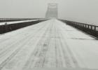 The Sunshine Bridge was closed due to snow and ice making the bridge’s roads impassable. The Sunshine Bridge was closed due to snow and ice making the bridge’s roads impassable.
