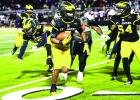 St. James Wildcat running back Kani King-Young carries the ball during last Friday’s semifinal game against Union Parish. The Wildcats beat Union Parish 4336 to advance to the State Championship game to be played on Thursday, December 12th against Sterl St. James Wildcat running back Kani King-Young carries the ball during last Friday’s semifinal game against Union Parish. The Wildcats beat Union Parish 4336 to advance to the State Championship game to be played on Thursday, December 12th against Sterl