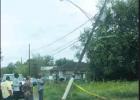 On Saturday, Town of Lutcher workers and Alderman R. J. St. Pierre were on the scene on Levy Gaudet Street in Lutcher. The downed utility pole has since been repaired by Entergy. Article Image Alt Text