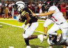 St. James Wildcat running back Kaden Williams had a stellar night rushing the football as he finished with 23 carries for 147-yards and four touchdowns. Photo by Oliver Hooker Wildcats Too Much For Tigers; Improve To 2-1 With 33-7 Win