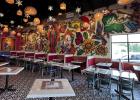 A peek inside the elaborately painted and decorated El Paso Tacos & Tequila restaurant opening today, Thursday, May 22nd, in Lutcher. Photo by Laddie Roussel A peek inside the elaborately painted and decorated El Paso Tacos & Tequila restaurant opening today, Thursday, May 22nd, in Lutcher. Photo by Laddie Roussel
