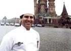 Chef John Folse outside of the Kremlin in Russia in 1988.