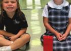 PK3 students Ellie Faucheux and Kinsley Roussel worked as a team to build a red skyscraper. Learning Fun For PK3 Students At SPC